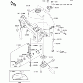 Схема узла: Fuel tank(1/2) для Kawasaki ZR1200 ZRX1200