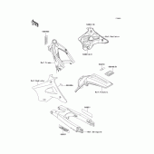 Схема узла: Информационные наклейки для Kawasaki KX125