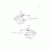 Схема узла: Наклейки для Kawasaki KX250/ KX252 KX250F