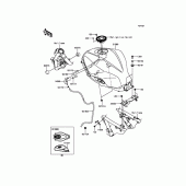 Схема узла: Топливный бак для Kawasaki EX300 Ninja 300