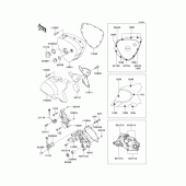 Схема вузла: Left engine cover для Kawasaki EJ650 W650