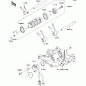 Схема вузла: Gear change drum/shift fork(s) для Kawasaki ZX636 Ninja ZX-6R ABS