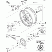 Схема узла: Ступица заднего колеса для Kawasaki ZR1000 Z1000