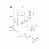 Схема вузла: Задній гальмівний циліндр Kawasaki ZX600 Ninja ZX-6R