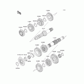 Схема узла: Трансмиссия для Kawasaki KX250/ KX252 KX250
