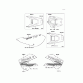 Схема вузла: Інформаційні наклейки (a7f) для Kawasaki KX65