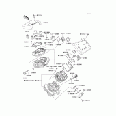 Схема узла: Клапанная крышка для Kawasaki VN1500 Vulcan 1500 Classic