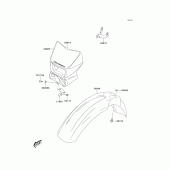 Схема узла: Переднее крыло для Kawasaki KLX400 KLX400R