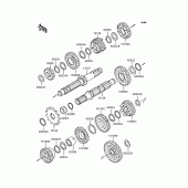 Схема узла: Трансмиссия для Kawasaki KLX300R