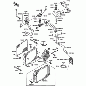 Схема узла: Радиатор (1/2) для Kawasaki EX500 GPZ500S