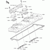 Схема вузла: Клапанна кришка Kawasaki ZX1400 ZZR1400 ABS