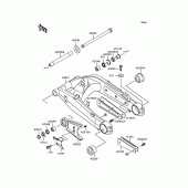 Схема вузла: Задній важіль (Маятник) для Kawasaki ZR400 Xanthus