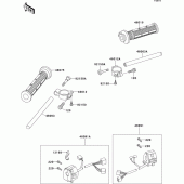 Схема вузла: Кермо & Пульт управління рульовим для Kawasaki ZX750 ZXR750R
