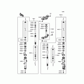 Схема вузла: Передня вилка для Kawasaki ER250 Z250 ABS