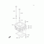 Схема вузла: Циліндр для Kawasaki KLX125 KLX125L