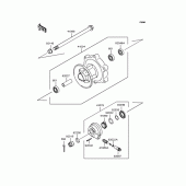 Схема вузла: Ступиця переднього колеса для Kawasaki BN125 Eliminator