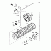 Схема вузла: Зчеплення для Kawasaki VN750 Vulcan 750