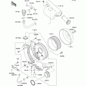 Схема вузла: Повітряний фільтр для Kawasaki VN800 Vulcan 800 Drifter