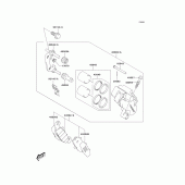 Схема вузла: Переднє гальмо для Kawasaki KLV1000