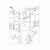 Схема узла: Передняя вилка(b2) для Kawasaki VN1600 Vulcan 1600 Mean Streak