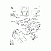 Схема узла: Облицовочные элементы (Zx600-e4) для Kawasaki ZX600 Ninja ZX-6