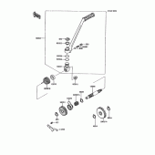 Схема вузла: Kickstarter mechanism для Kawasaki KMX125