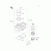 Схема узла: Цилиндр & Поршень для Kawasaki KLE500