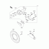 Схема узла: Задний тормоз для Kawasaki EX300 Ninja 300