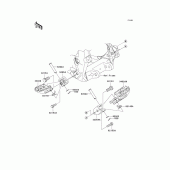 Схема вузла: Підніжки для Kawasaki KX250/ KX252 KX250F
