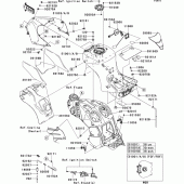 Схема узла: Топливный бак(1/2) для Kawasaki ZX1400 ZZR1400 ABS