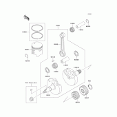 Схема вузла: Crankshaft/piston(s) для Kawasaki KX100