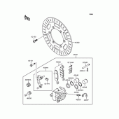 Схема узла: Передний тормоз для Kawasaki VN250 Eliminator 250V