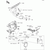 Схема узла: Выхлопная система (s) для Kawasaki ZG1400 1400GTR ABS