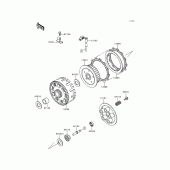Схема узла: Сцепление для Kawasaki KL650 KLR650