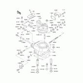 Схема узла: Cylinder head/cylinder(1/2) для Kawasaki KX125