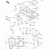 Схема узла: Масляный поддон для Kawasaki ZR1100 ZRX1100-II