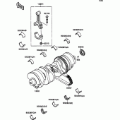 Схема узла: Коленчатый вал для Kawasaki ZX750 ZXR750