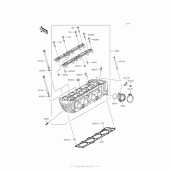 Схема вузла: Головка циліндра для Kawasaki ZR800 Z800