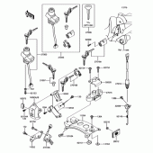 Схема вузла: Замок запалювання для Kawasaki BJ250