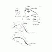 Схема вузла: Decals(silver/ebony)(e4/e5) для Kawasaki VN800 Vulcan 800 Drifter