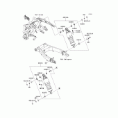 Схема узла: Подвеска/задний амортизатор для Kawasaki VN1700 VN1700 Classic ABS
