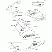 Схема вузла: Decals(green/black)(zx900-f1p) для Kawasaki ZX900 Ninja ZX-9R