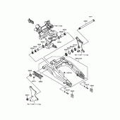 Схема вузла: Задній важіль (Маятник) для Kawasaki ER650 ER-6N