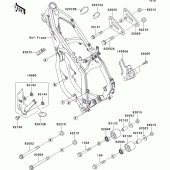 Схема узла: Крепление двигателя для Kawasaki KX125