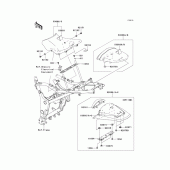 Схема вузла: Сидіння (1/2) для Kawasaki EX250 Ninja 250R
