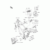 Схема вузла: Кріплення двигуна для Kawasaki KLX125 KLX125