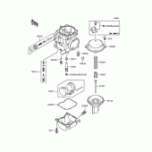 Схема узла: Комплектующие карбюратора для Kawasaki ZR400 ZRX-II