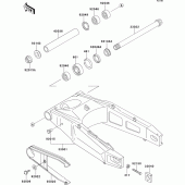 Схема вузла: Задній важіль (маятник) для Kawasaki ZX750 ZXR750R