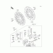 Схема вузла: Front brake(zg1000-a15-a18) для Kawasaki ZG1000 Concours