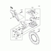 Схема вузла: Заднє гальмо для Kawasaki VN400 Vulcan Drifter